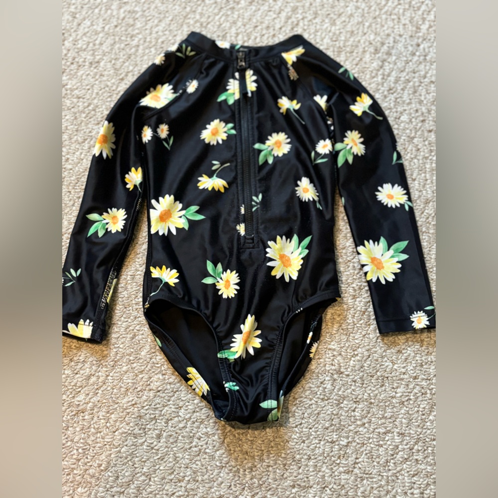 Old Navy Black Floral Swimsuit
